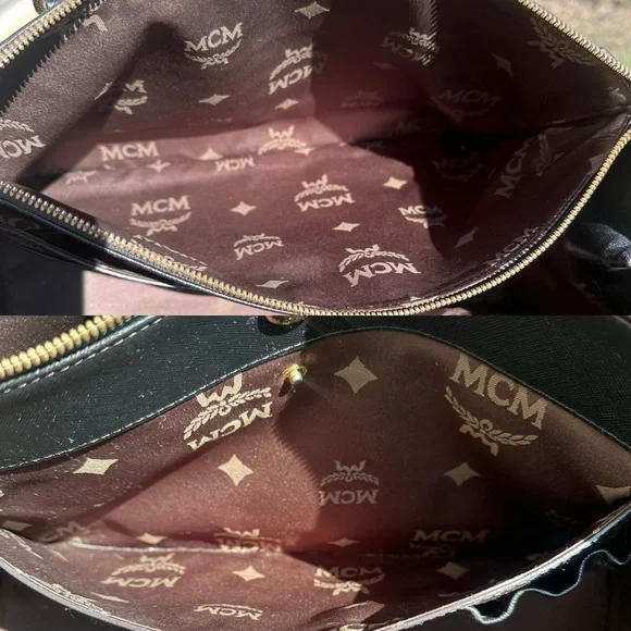 MCM Berlin Satchel/Structured Tote Saffiano Leather with COA Preloved EUC - Picture 11 of 12